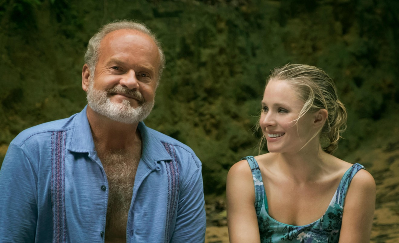 Kelsey Grammer (left) plays Harry and Kristen Bell is Rachel in Like Father, Lauren Miller Rogen's feature directorial debut about an estranged father and daughter who wind up on a honeymoon cruise after Rachel is left at the altar.