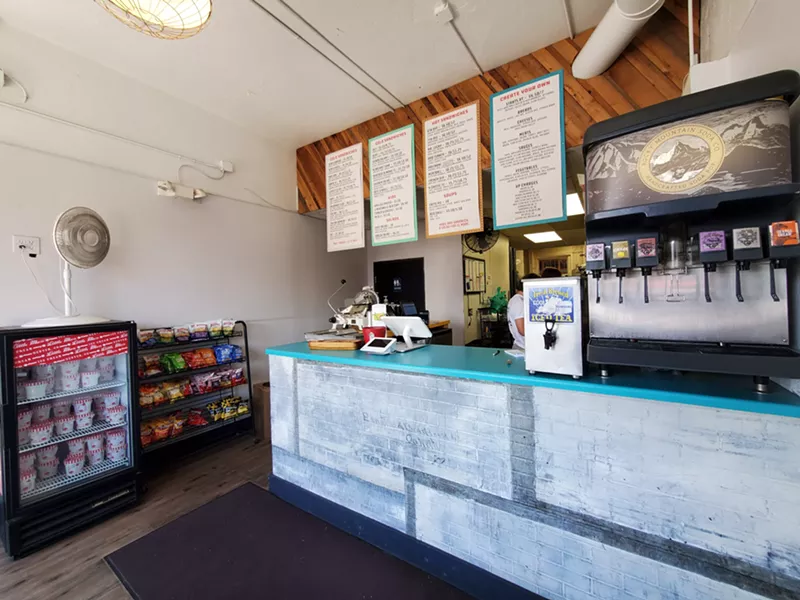 Image: counter in a sandwich shop