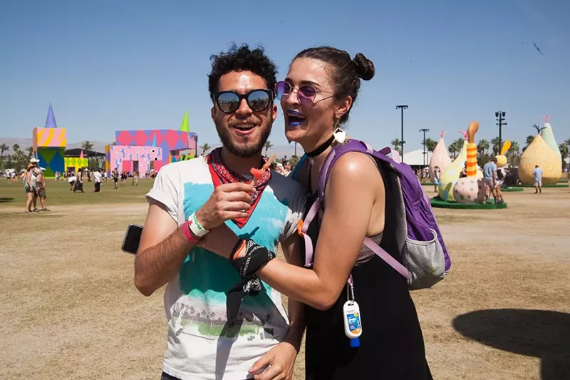 Image: The love bug runs rampant at Coachella.