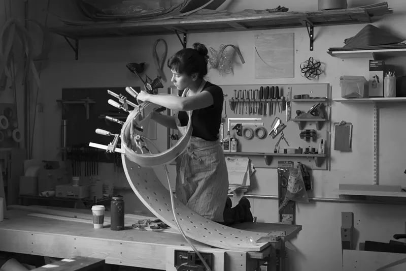 Image: Laura Kishimoto in her workshop.