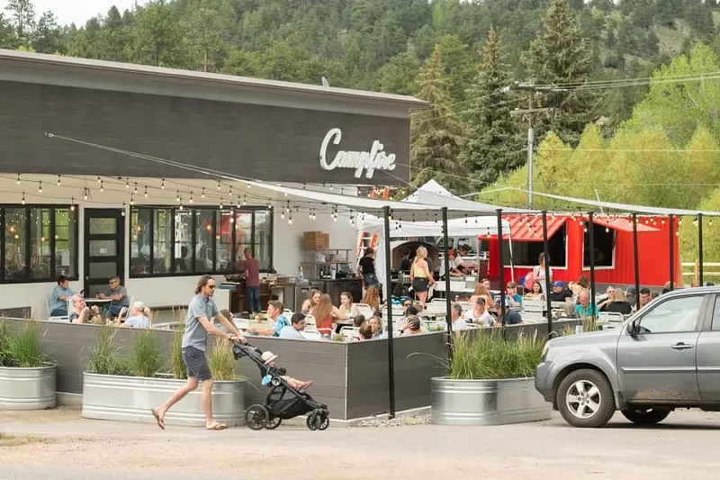 Image: Pizza on the patio has been a hit at Campfire so far.