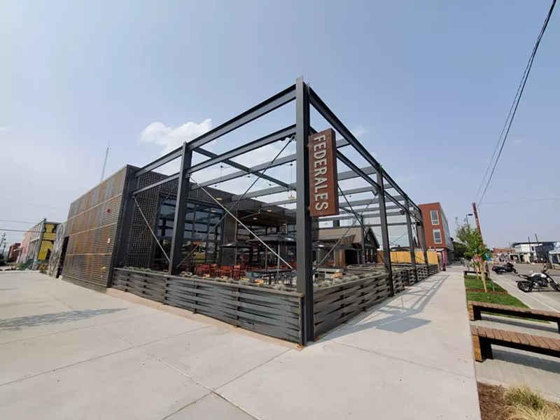 Image: Federales's rooftop is retractable and there are garage doors at the front for an open-air feel.