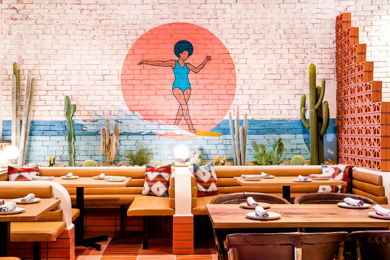 Image: Funky art and coastal vibes are part of the decor at Lady Nomada.