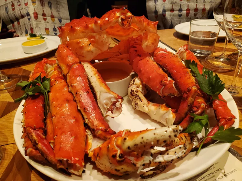 Image: King crab from the live tanks at Water Grill.