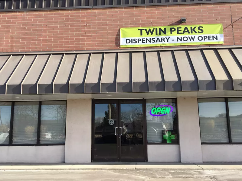 Image: The dispensary is located in the Twin Peaks shopping center at 900 South Hover Street.