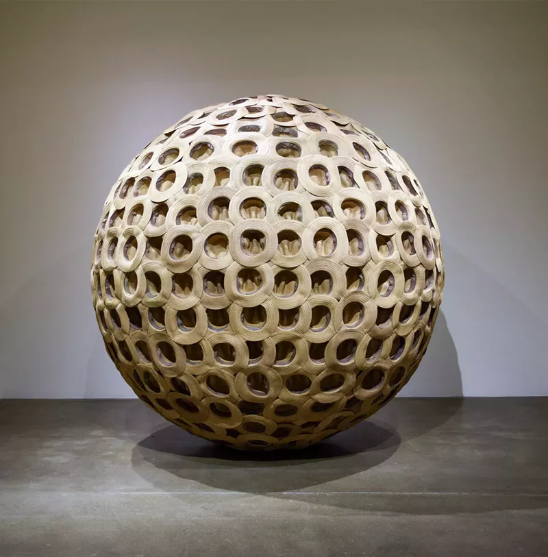 Image: "Cowgirl Hat Ball," by Terry Maker, at Robischon Gallery.