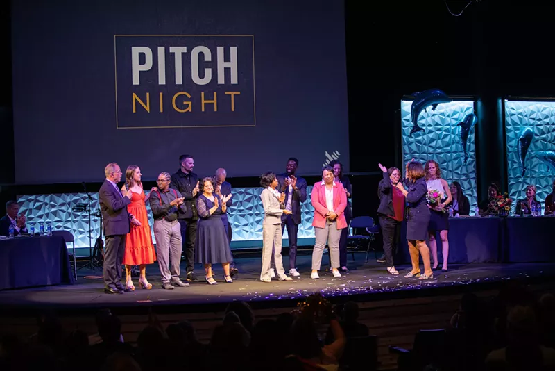 Image: CrossPurpose entrepreneurs at Pitch Night.