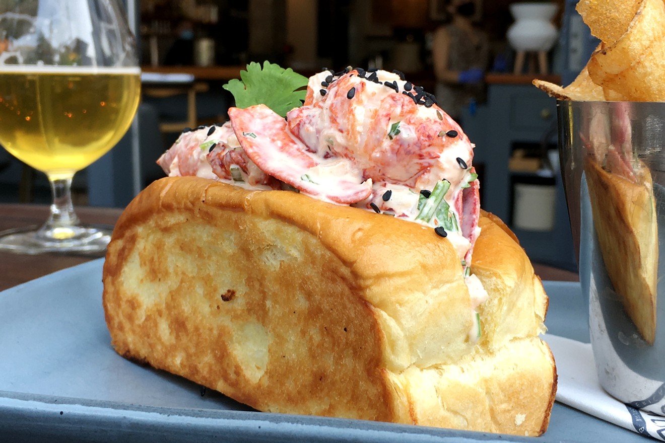 The Kitchen's new lobster roll is dressed in dashi aioli.