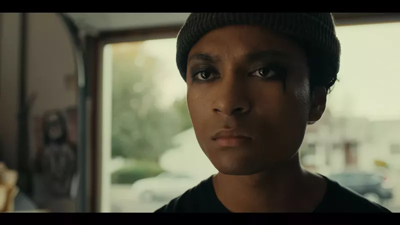 Image: A teen with black eye makeup