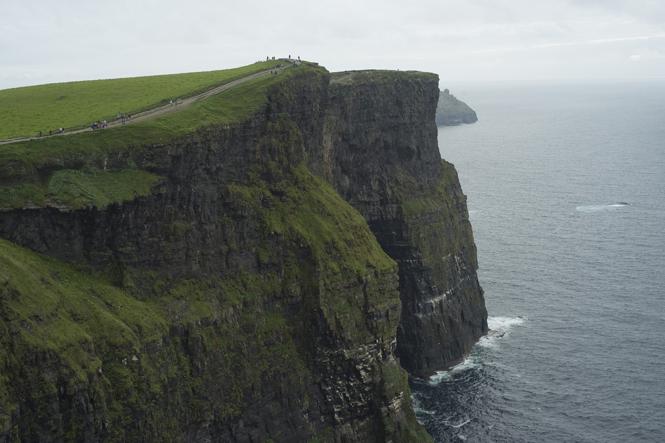 The cliffs of insanity in The Princess Bride (the Cliffs of Moher, in Ireland).