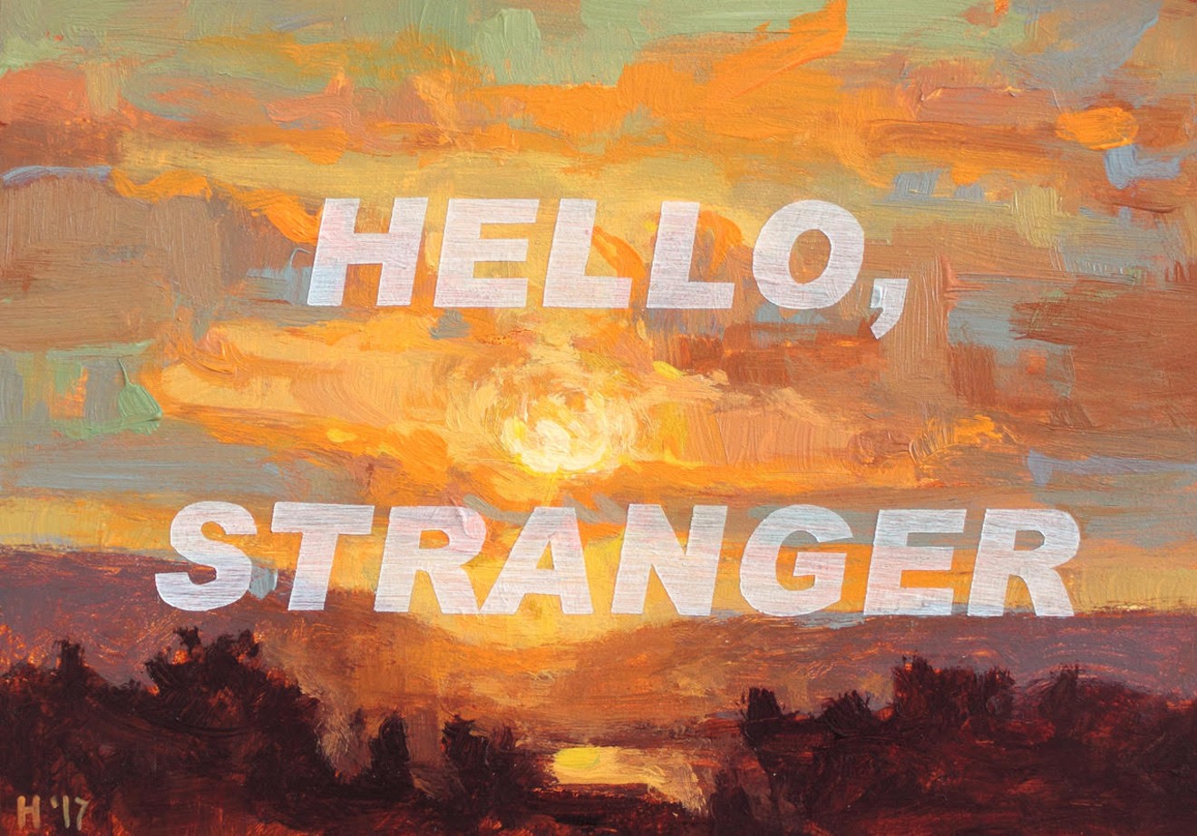 Shawn Huckins, “Landscape IV: Hello, Stranger,” acrylic on canvas, 2017.