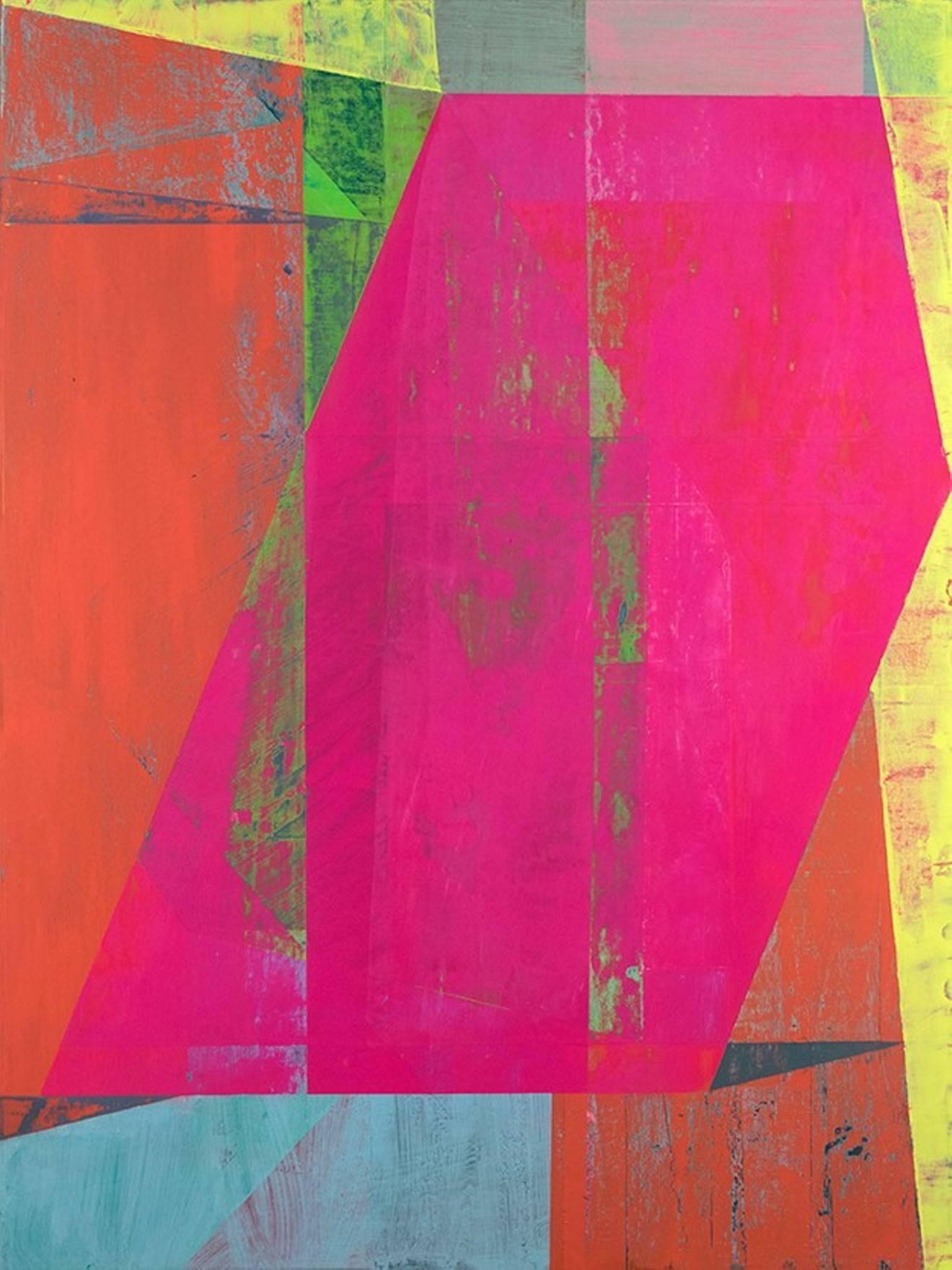 Anthony Falcetta, "invert sugar," acrylic and gypsum on canvas.