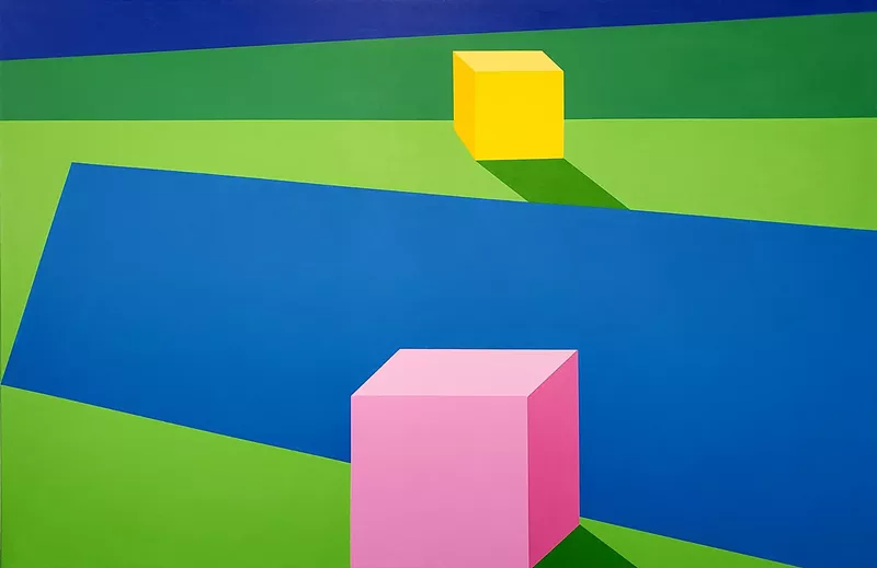 Image: Artwork by Martha Hughes from Rule Gallery's Pools and Gardens pop-up at Mr. Pool.