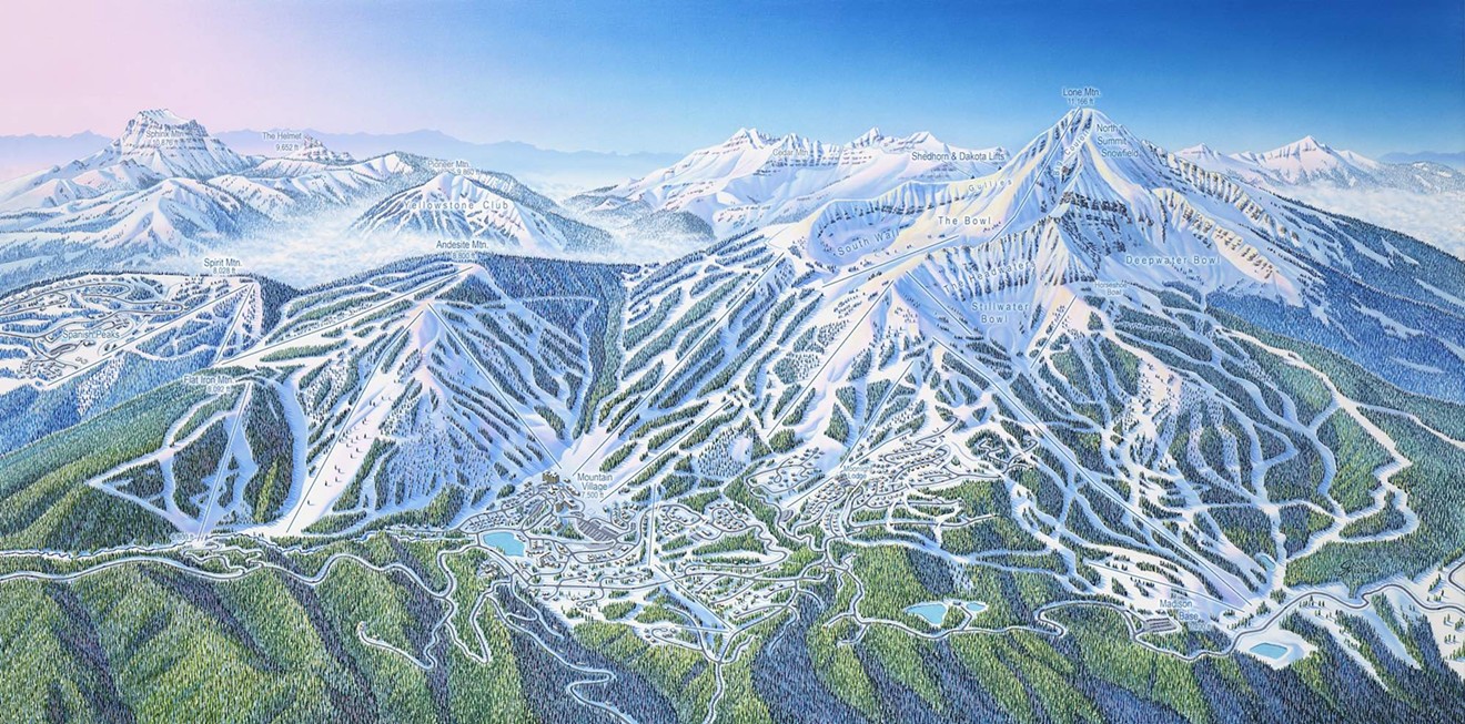 Can you name this ski area? Catch James Niehues's work at 1821 Blake Street.