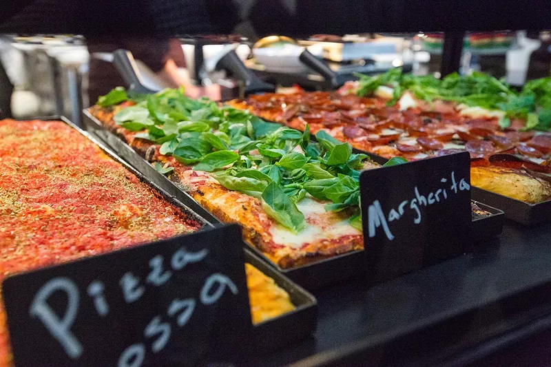 Image: Roman-style pizza is one of many offerings at Broadway Market.