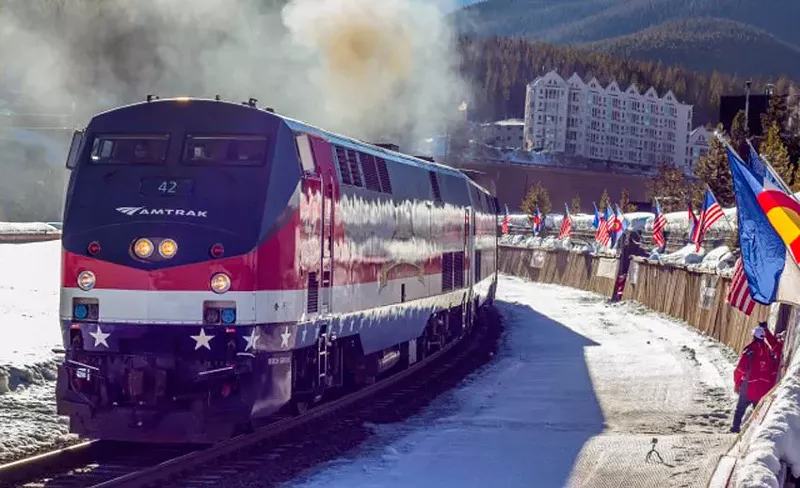 Image: Amtrak's Winter Park Express now serves the resort on the weekends.