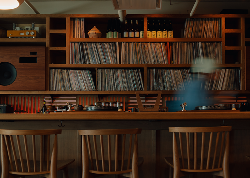 Image: shelves of records