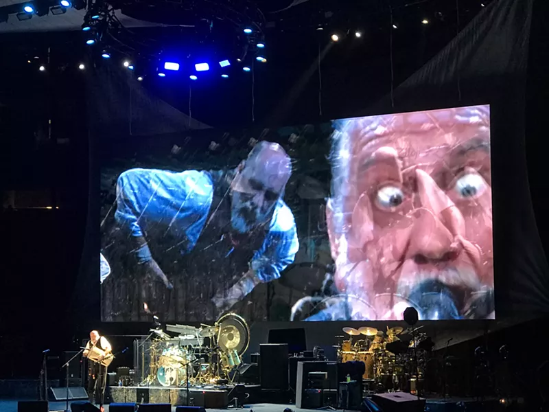 Image: Mick Fleetwood performs a stunning drum solo.