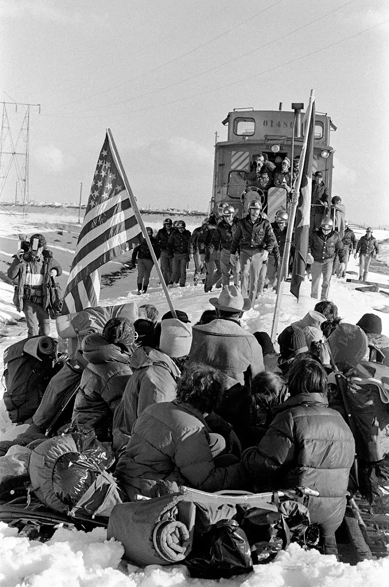 Image: Photographer Joe Daniel captured this scene forty years ago outside Rocky Flats; it was on an early Westword cover.