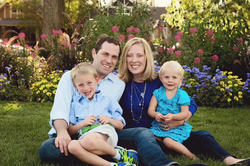 Image: Jason Crow and his family.