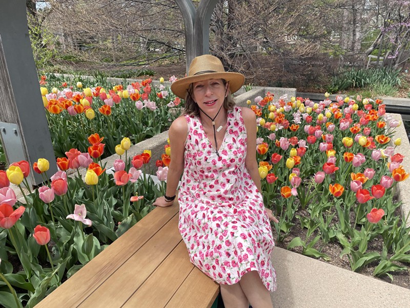 The author on a solo date at the Denver Botanic Gardens.