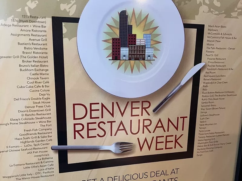 Image: a denver restaurant week poster