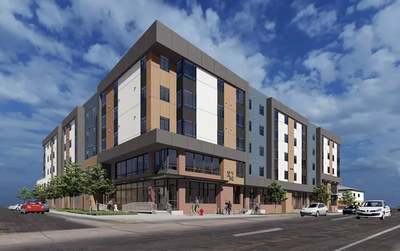 Image: A lot that once housed a strip joint will soon become affordable housing.