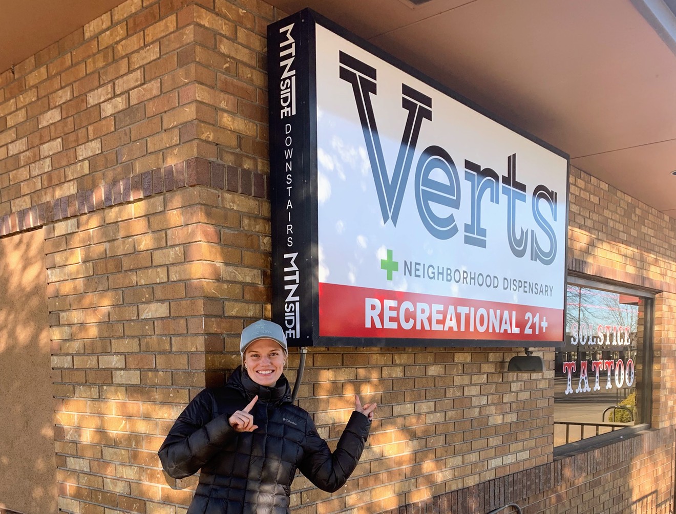 Verts owner Ashley Close in front of her Fort Collins store.