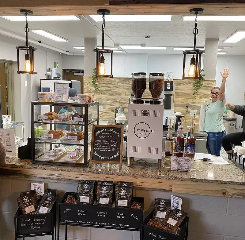 Image: Everything the cafe serves is available for free, though there are suggested prices for donations.
