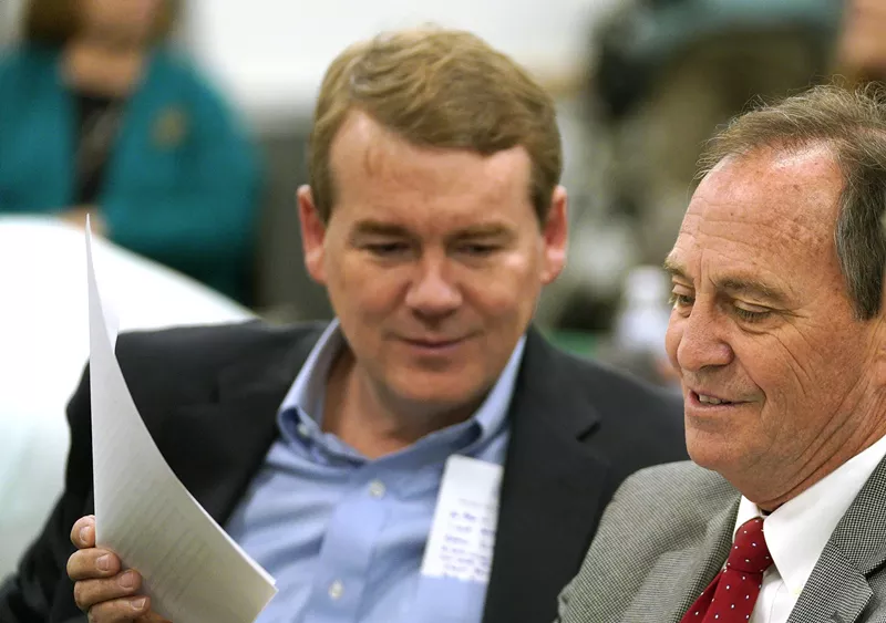 Image: Senator Michael Bennet and Representative Ed Perlmutter both support cannabis banking legislation.