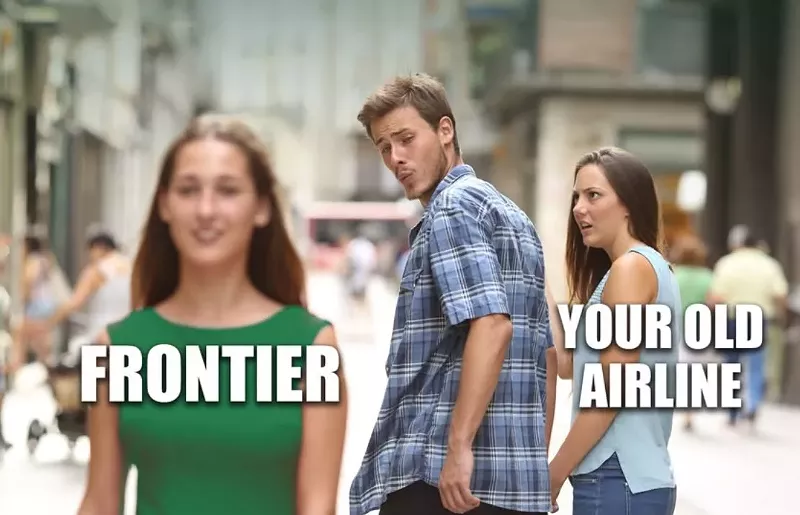 Image: frontier airlines meme