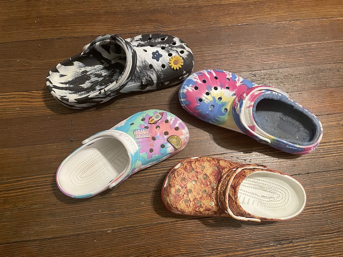 A collection of Westword-adjacent Crocs.