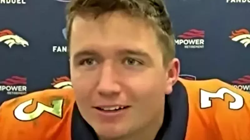 Image: Drew Lock was all smiles after a November 22 win over the Miami Dolphins.