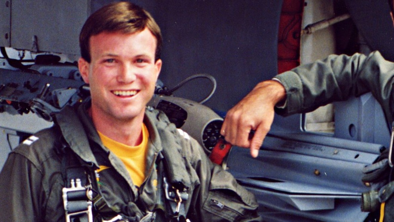 Dean LaFleur during his days as a Navy fighter pilot.