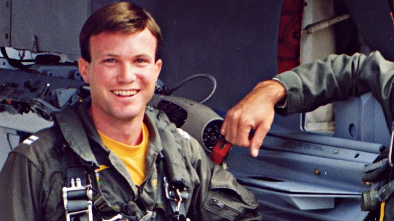Image: Dean LaFleur during his days as a Navy fighter pilot.