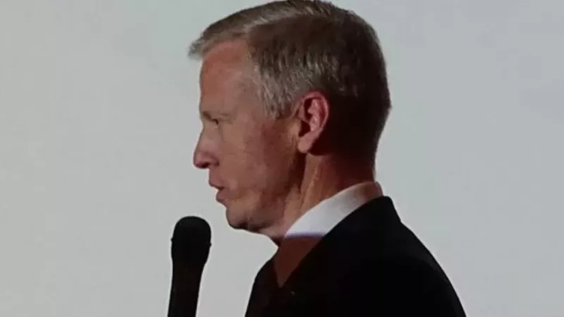 Image: George Brauchler speaking at an event earlier this year.