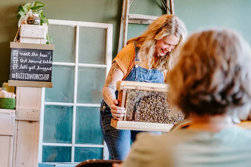 Image: Christine Webster's career has transitioned from advertising to bees.