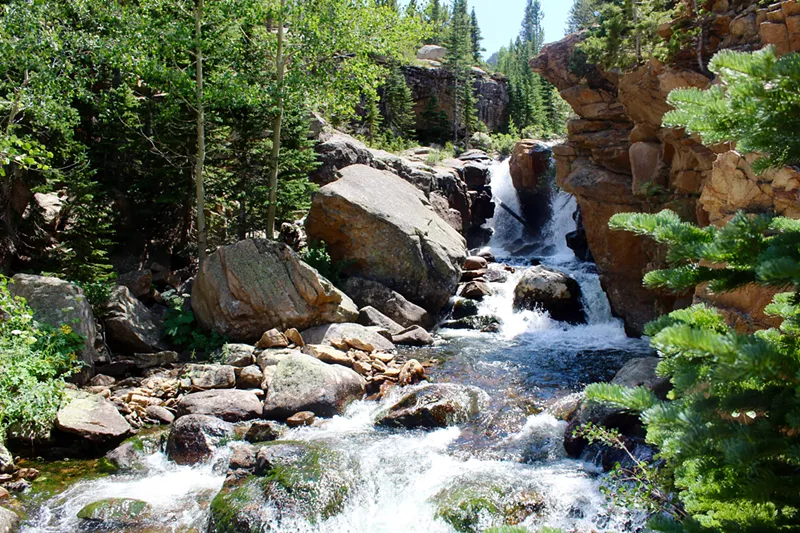 Image: Alberta Falls in Rocky Mountain National Park.