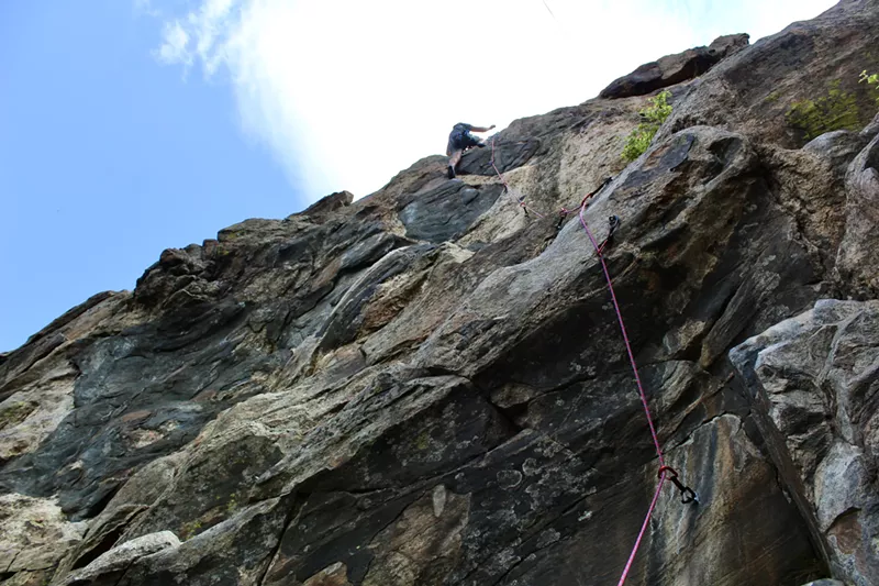 Image: The East Colfax crag within Clear Creek Canyon.
