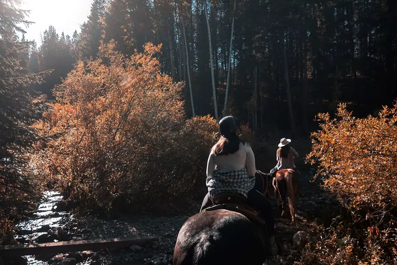 Image: Horseback riding in the Ten Mile Range near Breckenridge.