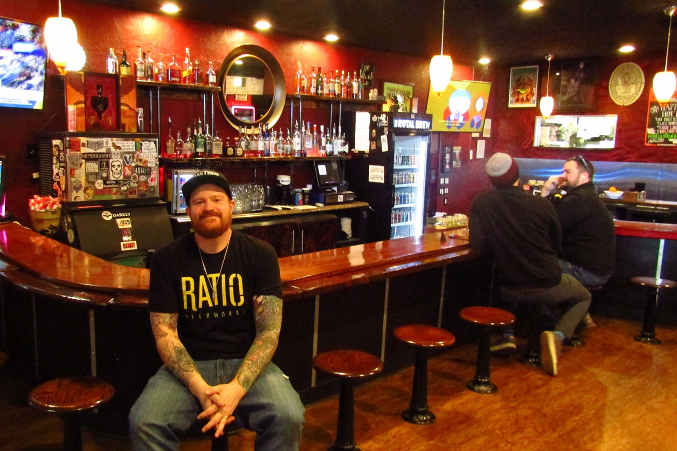 The Brutal Poodle's co-owner, Wesley Moralez, helped restore the sunken bar at the South Broadway restaurant.