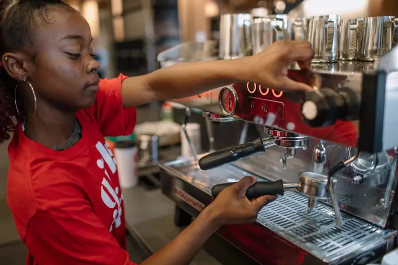 Image: The Bold Beans team learns barista and business skills.