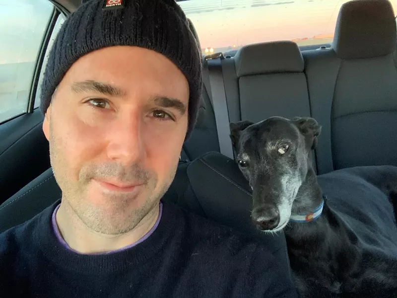 Image: The author with Cleo.