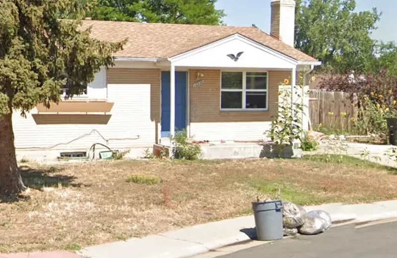 Image: The house at 12935 East 55th Avenue.