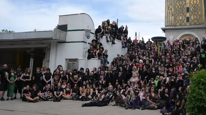 People in goth attire