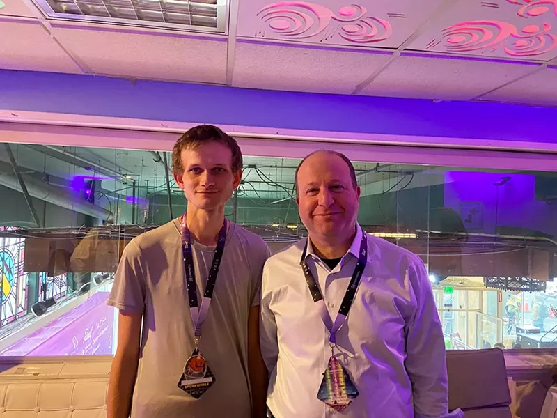 Image: Governor Jared Polis got to link up with Ethereum co-founder Vitalik Buterin at ETHDenver.
