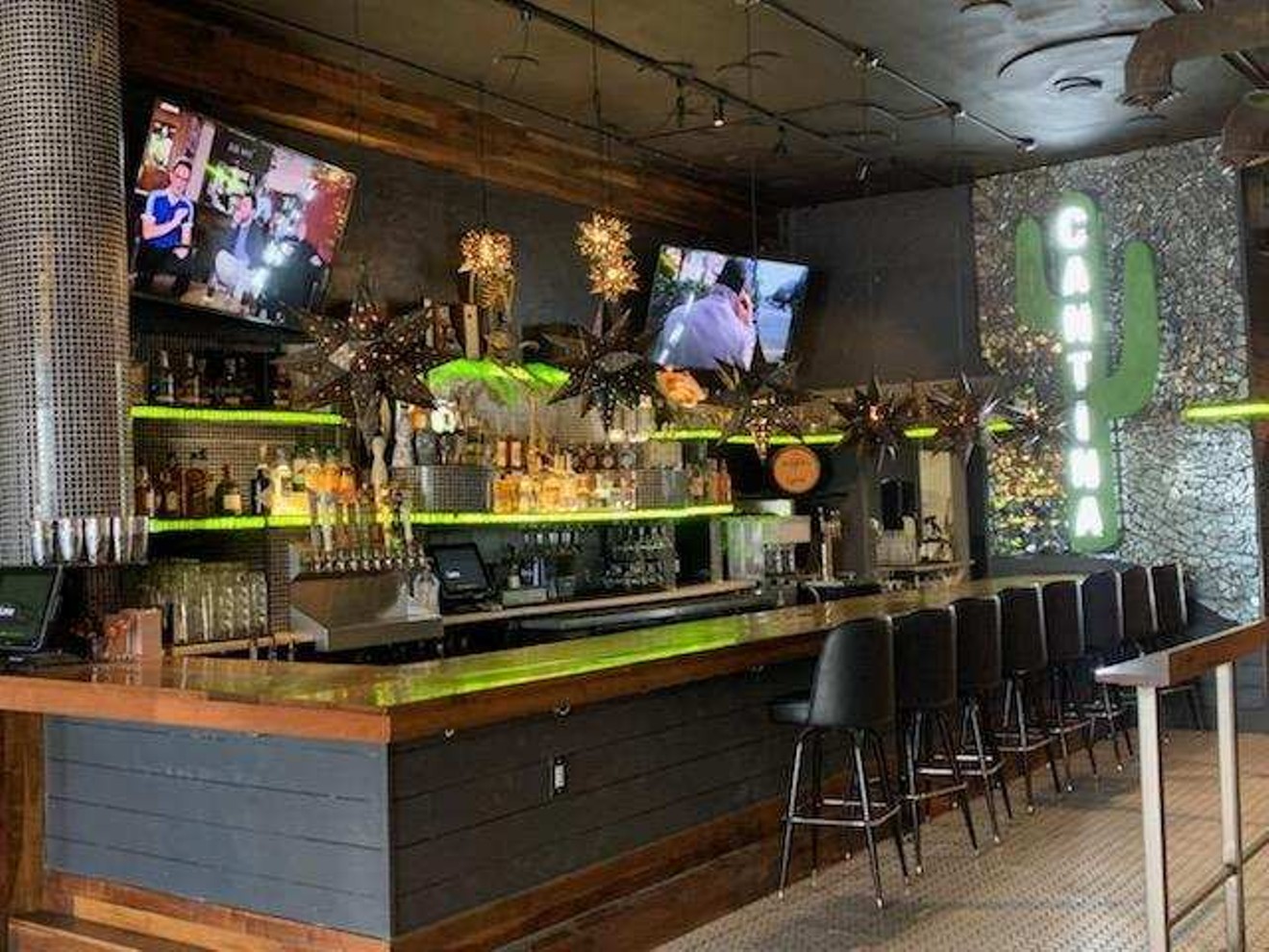 Lime's new bar glows green in the former home of Gozo.