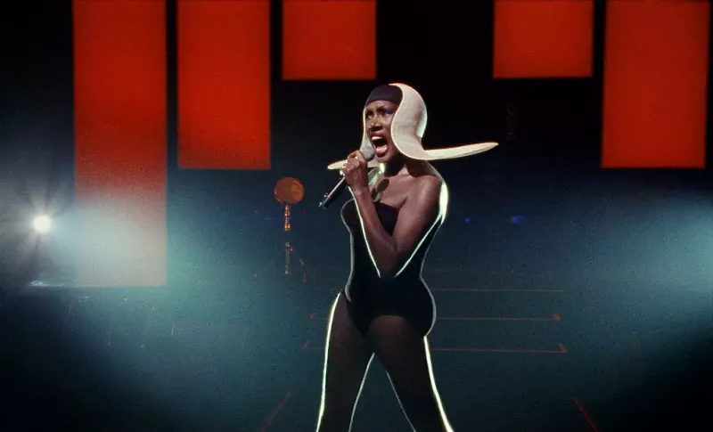 Image: In Grace Jones: Bloodlight and Bami, director Sophie Fiennes showcases the artist's raging masculine persona with interwoven segments from 2016 concert performances of material off the singer's most recent album.