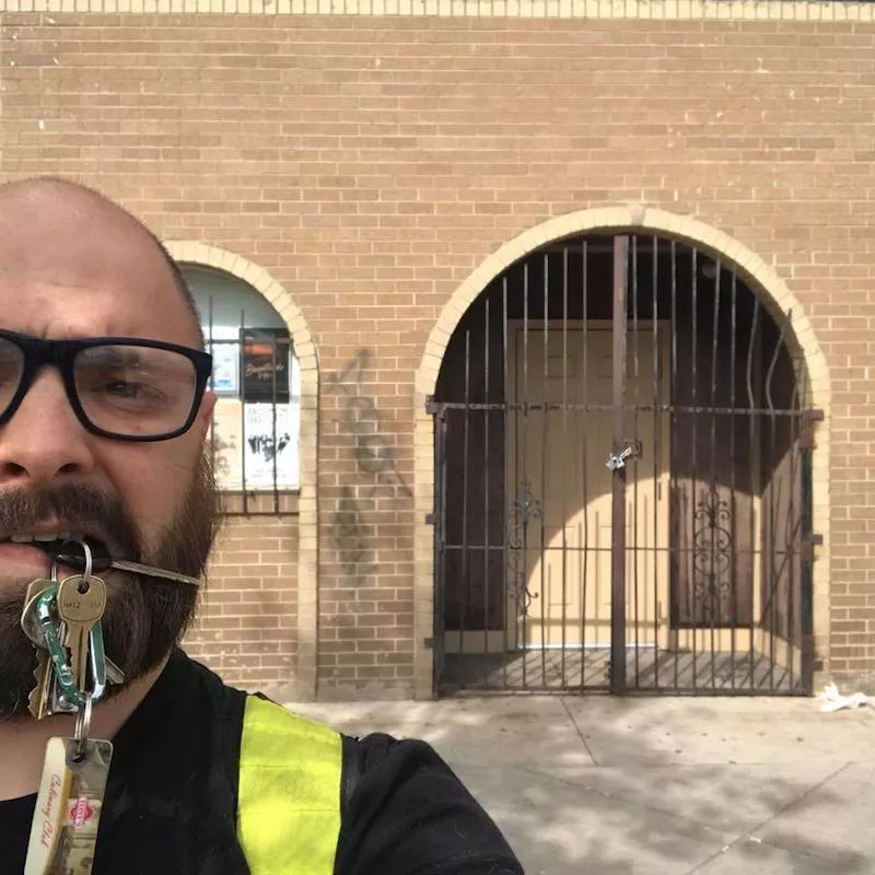 Image: Justin Franzen holds the keys to Grafenberg Productions' new performance space.