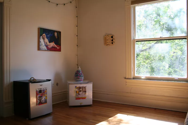 Image: Part of The Fridge Show, the first exhibit at DIY art gallery Grand Opening.